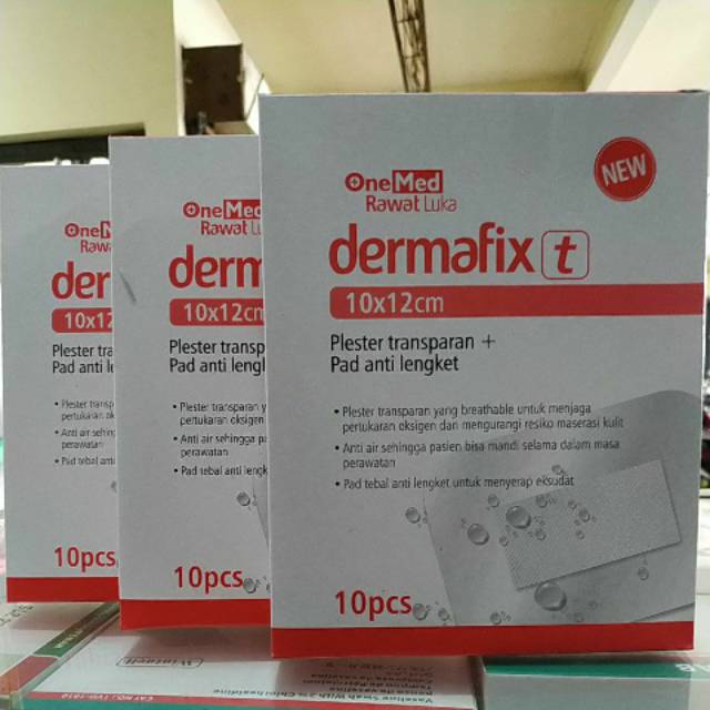 Dermafix t 10x12 / Dermafix / Plester Transparan / Onemed / plester Dermafix