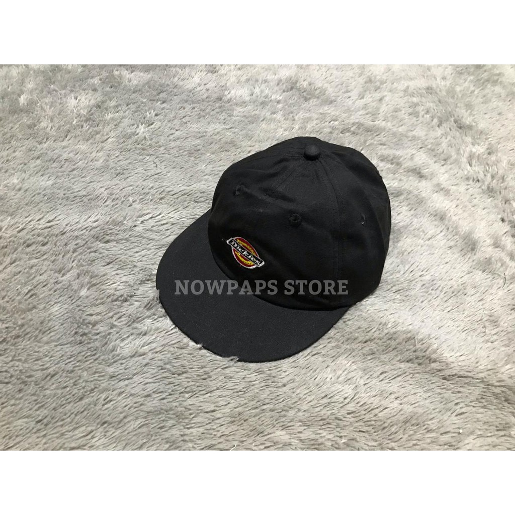 TOPI SNAPBACK DICKIES HITAM/BLACK HIP-HOP PRIA/WANITA TOPI SNAPBACK DICKIES LOGO BORDIR DICKIES