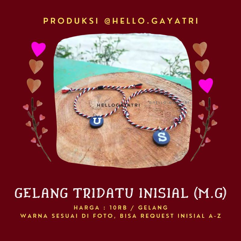 GELANG TRIDATU INISIAL M.G