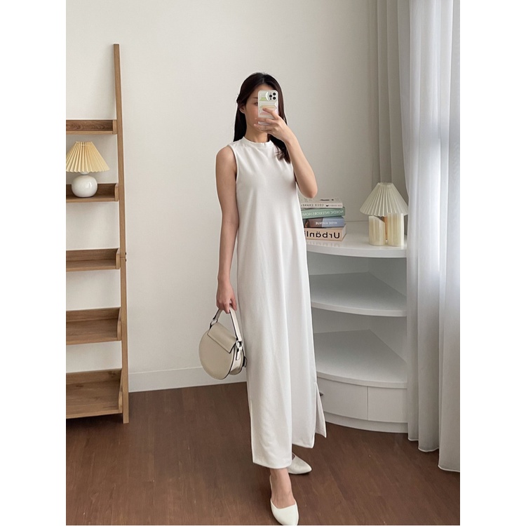 Kadaka D-0210 Maxi Dress Wanita Premium Rib Stretch