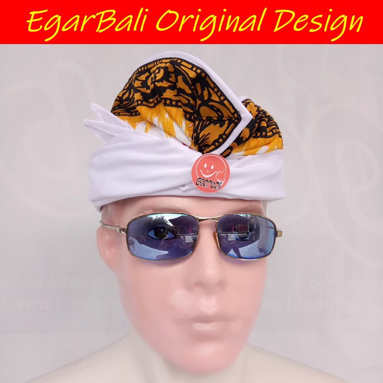 EgarBali udeng bali tepi endek cepuk kuning