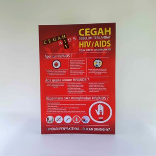 Jual Poster HIV AIDS, Poster Promkes Edukasi Cegah HIV AIDS Indonesia ...