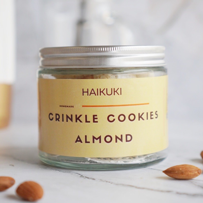 

Crinkle cookies almond size small / soft cookies almond