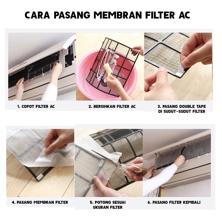 Filter AC Dalam Ruangan / Membran Filter Udara