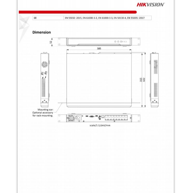 DS-7616NI-Q2/16P NVR HIKVISION 16CH POE 2 SATA