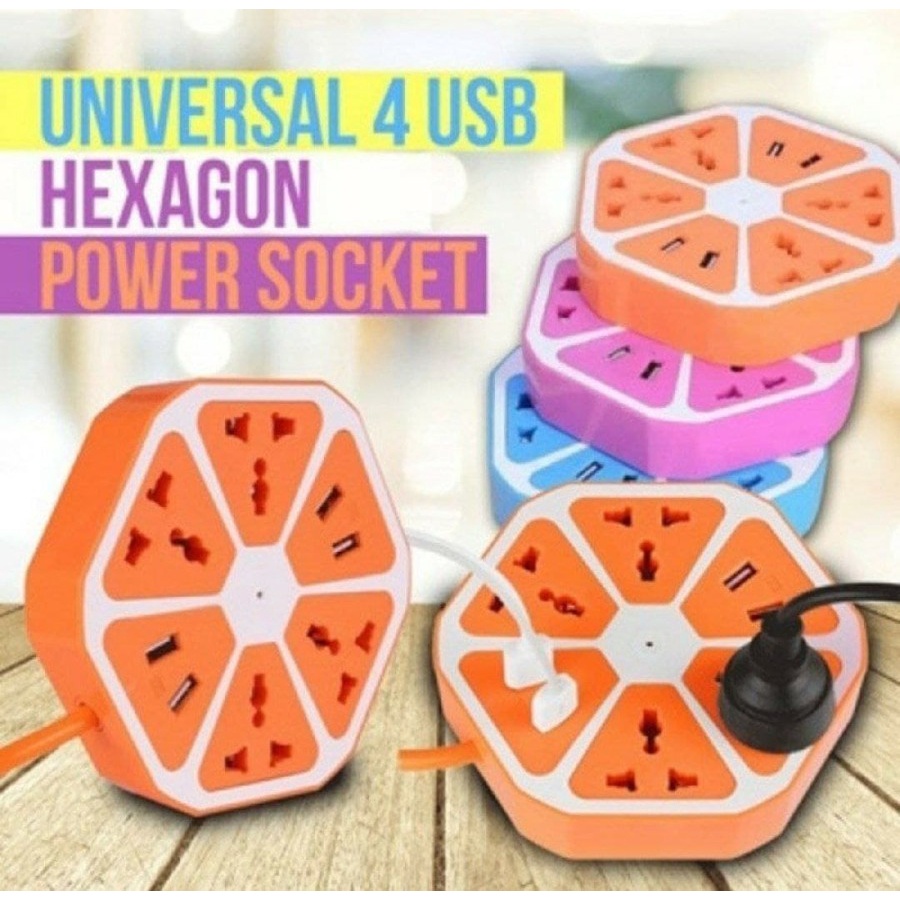 Stop kontak usb 4 socket stop kontak universal colokan listrik colokan listrik usb kabel