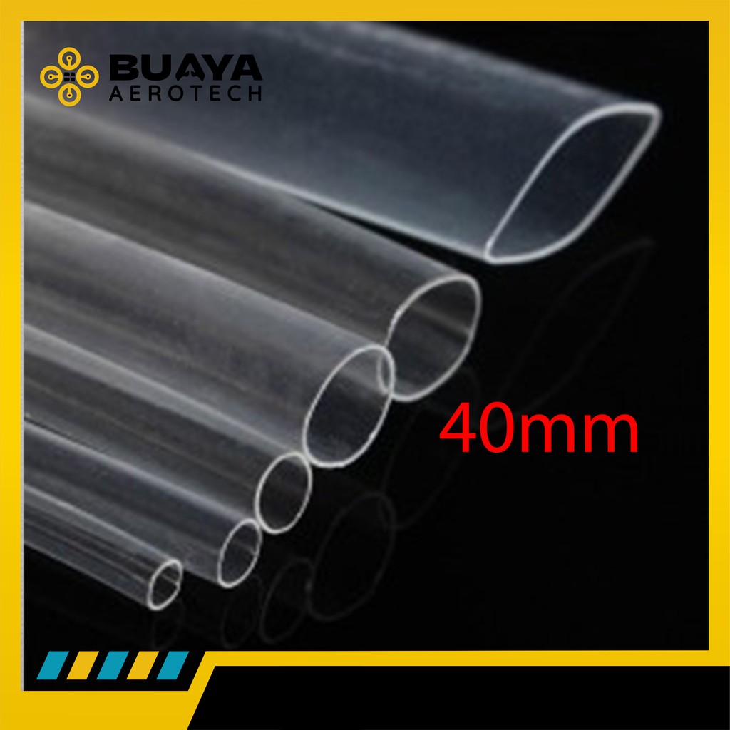 Heatshrink Tube Ecer 40mm Selongsong Kabel Bakar Clear Heat Shrink