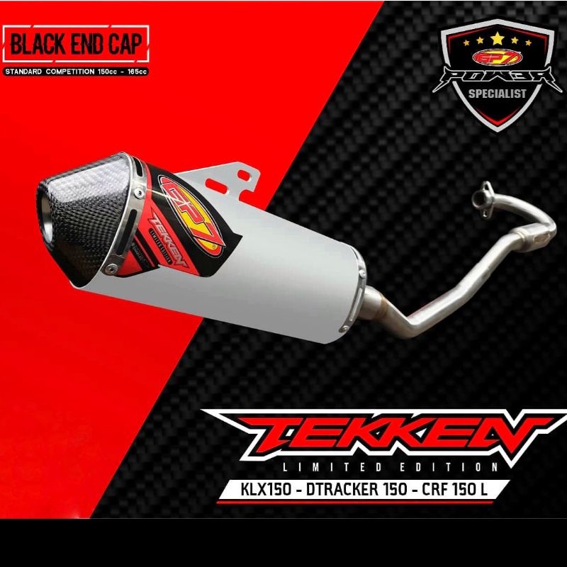 KNALPOT GP7 TEKKEN BLACK END CAP CRF 150 L