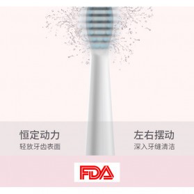 JIDENG Sikat Gigi Elektrik Replaceable Head Getar Otomatis - JD-517L - White