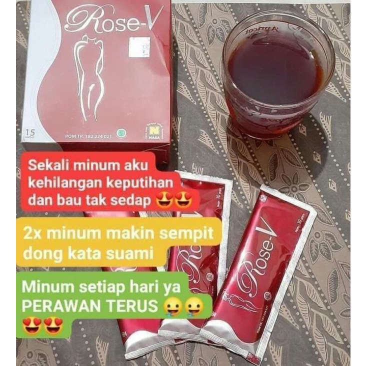 

ROSE V Original mengatasin keputihan .gatal fatal melancarkan datang bulan isi 15 sachet