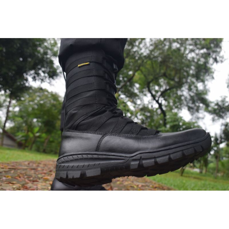 SEPATU PDL TNI POLRI TYPE BROTRHER NINJA M2 BAHAN KULIT ASLI DAN KORDURA ANTI AIR PAKAI RESLETING