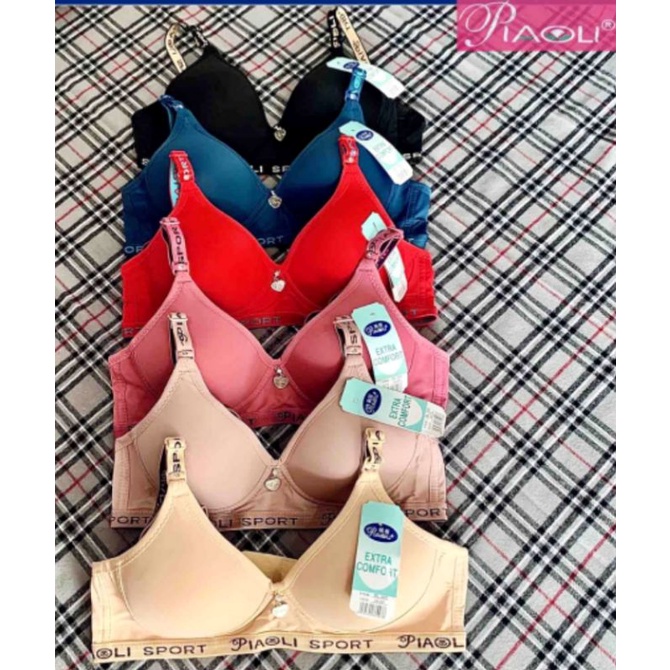 Bra BH Sport Piaoli PL 003 Cup A Kait 2 Tanpa Kawat Busa Tipis | Bra Olahraga Wanita