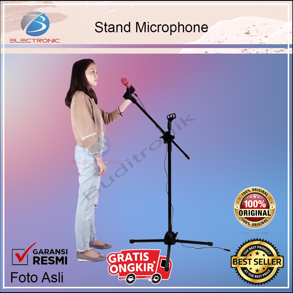 Stand Mic Panjang 2 Holder Mic / Stand Mic / Standing Microphone