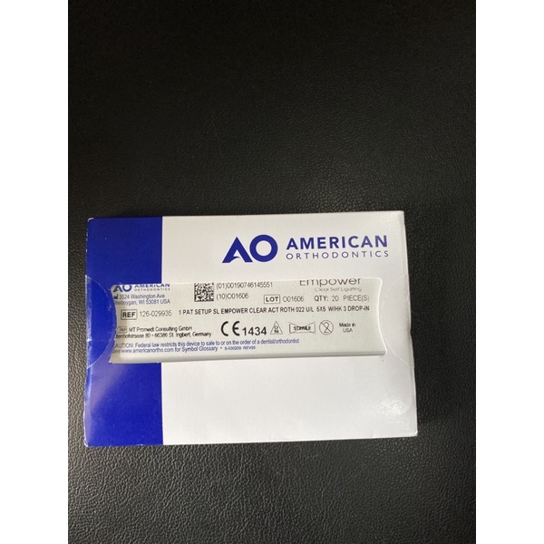 American Orthodontics Ao self ligating empower clear bracket
