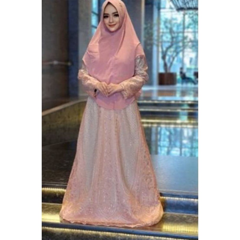 Gaun Syari Glam Original Santhi Muslimah JS Boutique Js Collection