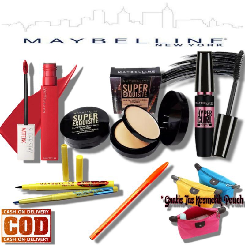 Paket Kosmetik Murah + Paket Maybelline Lengkap Murah + Paket Make Up Wanita + Paket Kecantikan + Kosmetik + Kecantikan