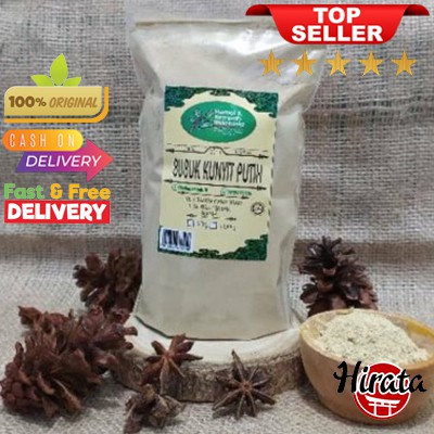 

50GRAM KUNYIT PUTIH BUBUK ASLI OBAT HERBAL JAMU BUMBU DAPUR MASAK ALAMI REMPAH JSR BUBUK 50GRAM