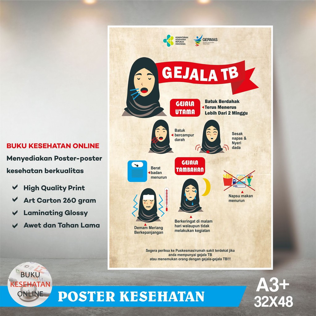 

Poster Kesehatan - GEJALA TB - LAMINATING GLOSSY