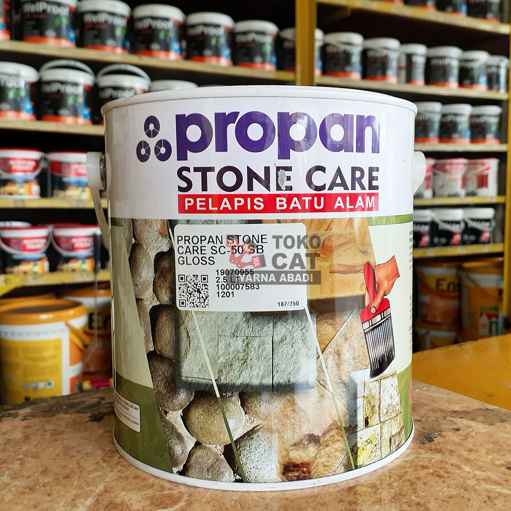Jual CAT BATU ALAM PROPAN STONE CARE GLOSS 2.5 LITER-CNR | Shopee Indonesia