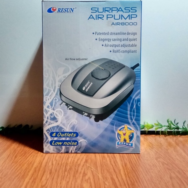 AERATOR RESUN POMPA UDARA/AERATOR AQUARIUM AQUASCAPE/ RESUN 8000 RESUN AIR 8000