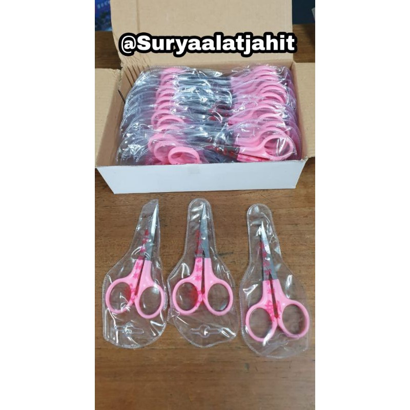 Gunting Bordir gagang plastik 4.5in (ujung bengkok) rp.5.500/1pcs