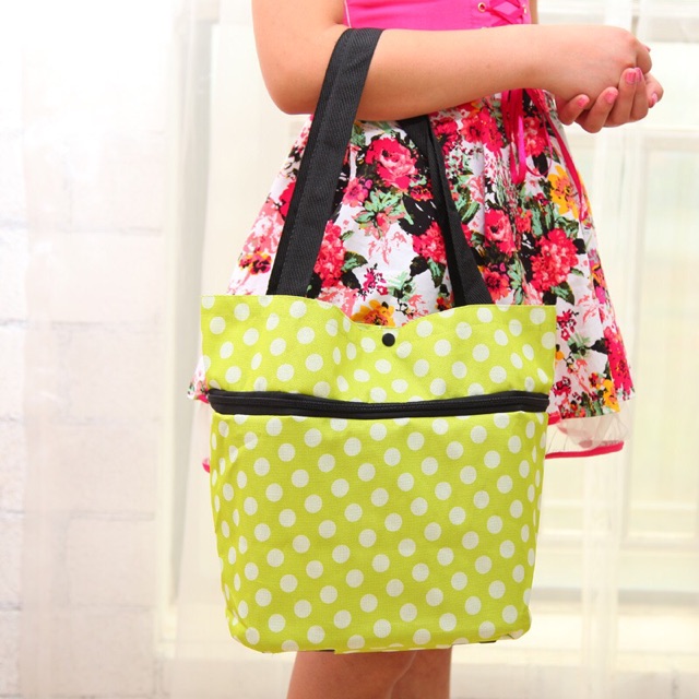 Trolley bag shopping bag polkadot