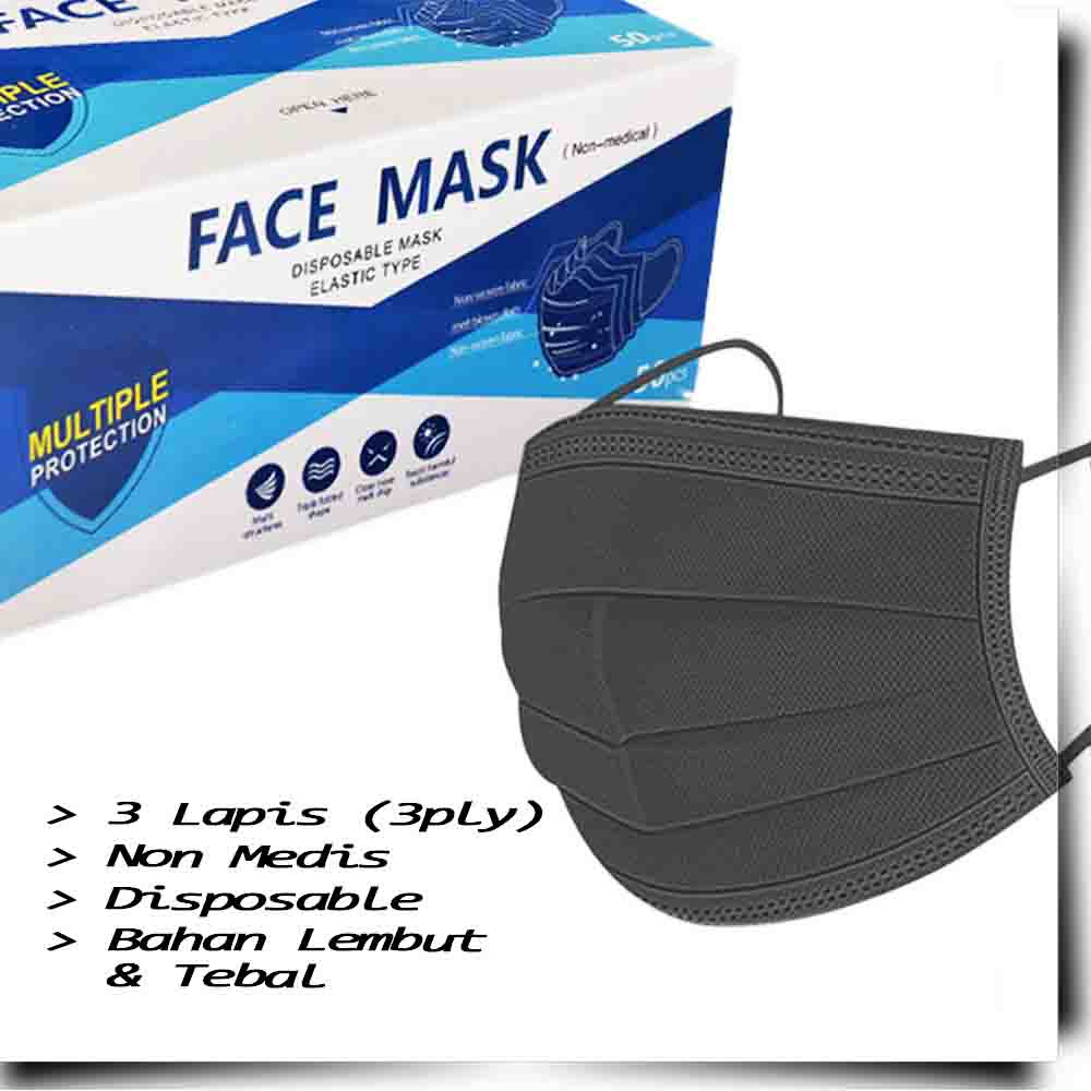 Mkids - Masker Disposable / Surgical Mask / Face Mask 3Ply Non-Medis  Masker Kain SCUBA