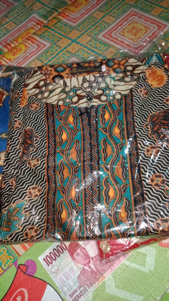 Benang Raja Tunik Batik Wanita Lengan Panjang Ukuran M L Xl