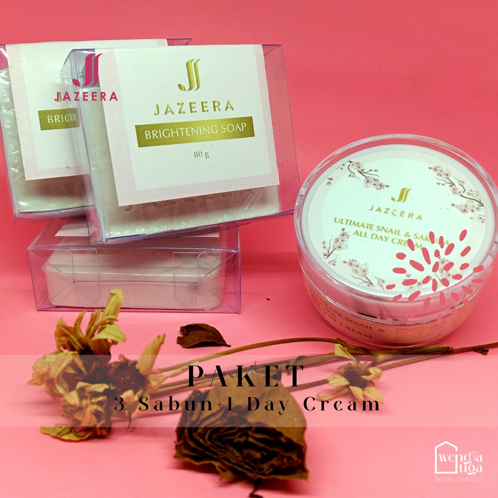 JAZEERA PAKET 3 SABUN + 1 DAY CREAM | JAZEERA PAKET HEMAT LANDASAN ULIN BANJARBARU