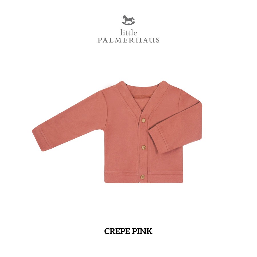 Little Palmerhaus Baby Cardigan / Jaket / Cardigan Bayi-crepe pink