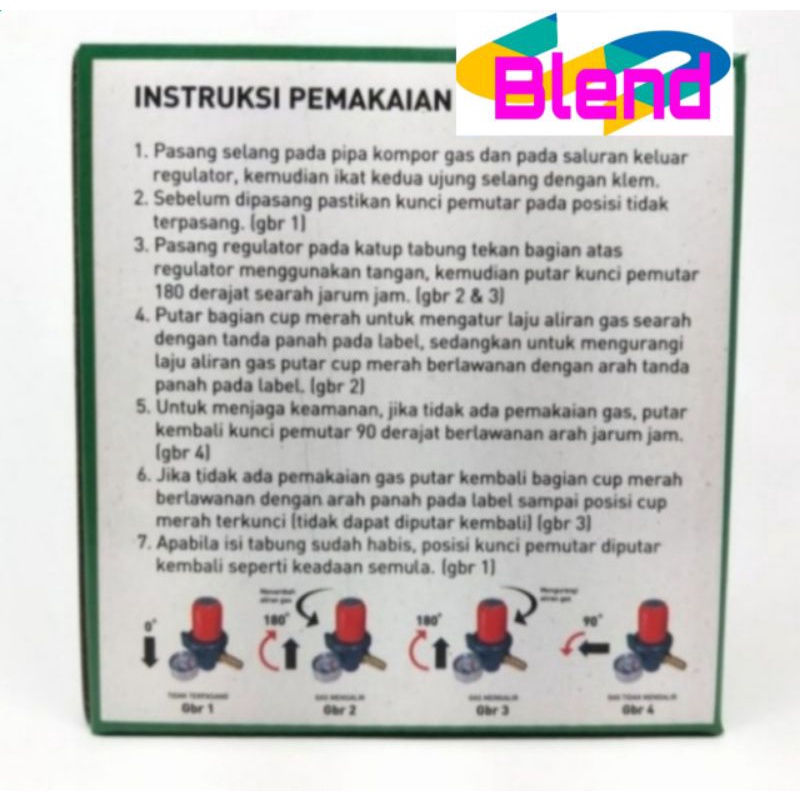 Winn Gas W 181 M+METER Tekanan TinggiRegulator-Kompor Gas Semawar