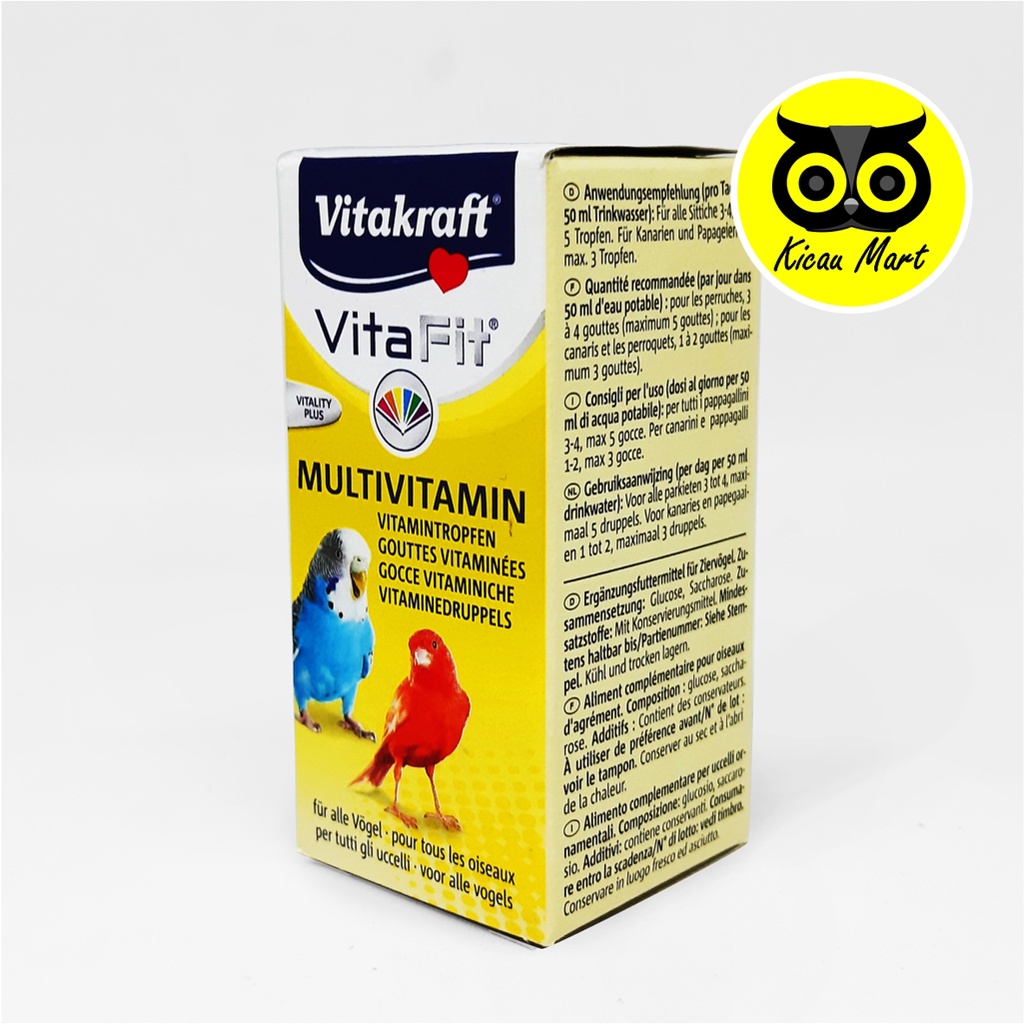 VITAMIN OBAT BURUNG KENARI PARKIT VITA FIT VITAFIT VITAKRAFT 10 ML IMPORT PENAMBAH DAYA TAHAN VMVVKG