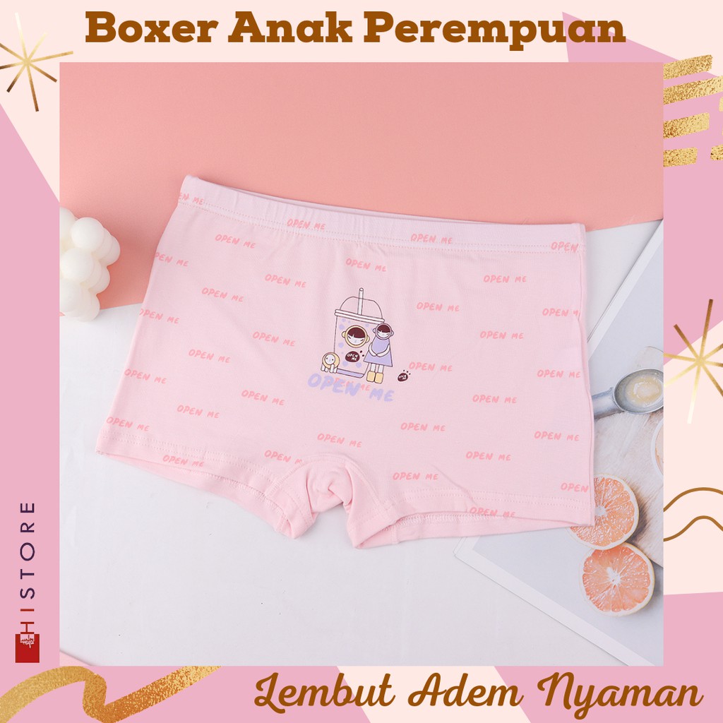 [HI] CD Boxer Anak Perempuan Murah / Celana Dalam Boxer Anak Cewek Katun 634