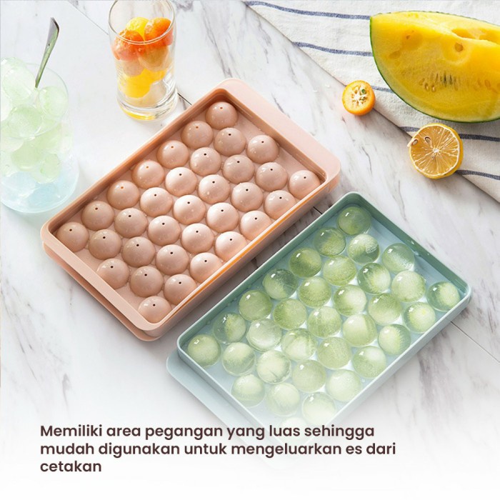 Cetakan Jelly Pudding Es Batu Bulat 33 Lubang Round Ice Cube CES11