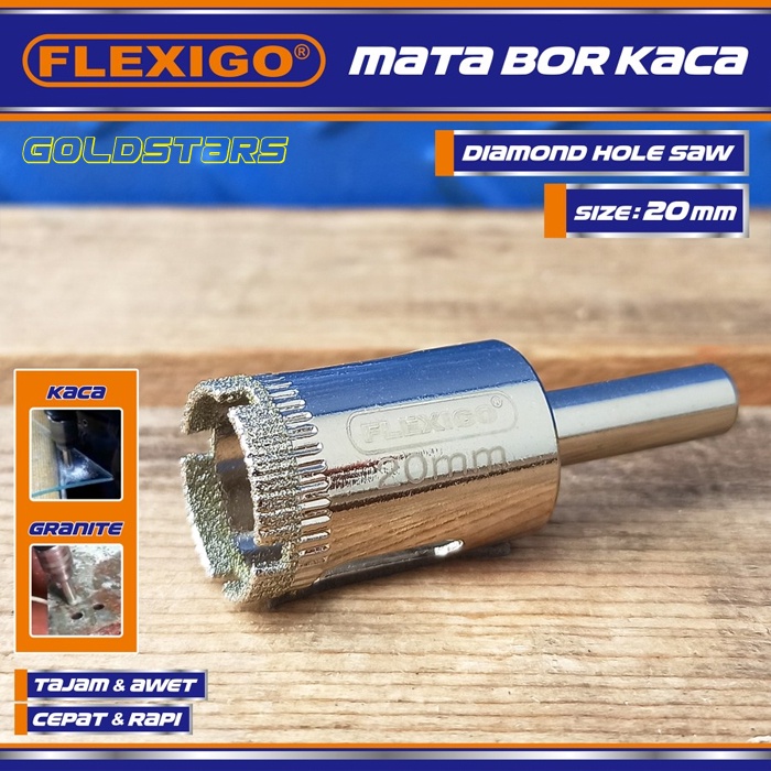 Mata Bor Kaca, Grantie 20 mm Original Flexigo Diamond Hole Saw