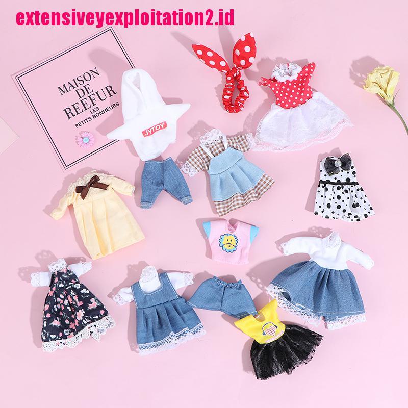 &lt; E2id &amp; &gt; Mainan Dress Mini Tanpa Lengan Untuk Aksesoris Rumah Boneka Diy Skala 1: 8