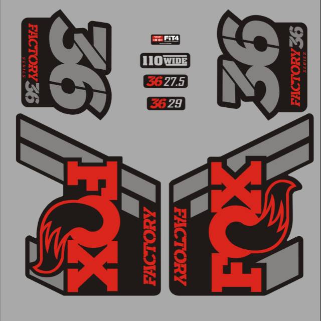 Stiker decal fork fox float 36