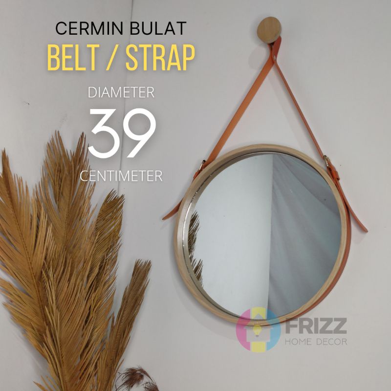 cermin bulat 39 cm / cermin bulat/ cermin aesthetic / kaca bulat / kaca aesthethic / kaca dinding ae