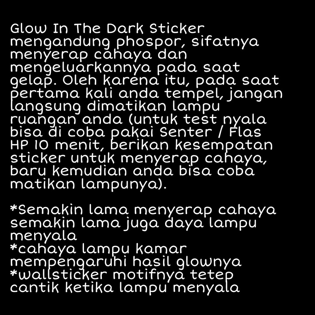 Reliza Wall Sticker Glow In The Dark Kota Paris City Kartun Anak Stiker Dinding LDR34