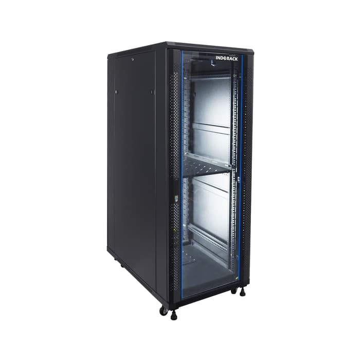 Indorack IR9032G Standing Close Rack 19&quot; 32U Glass Door Depth 900mm STANDING CLOSE RACK 32U GLASS DO