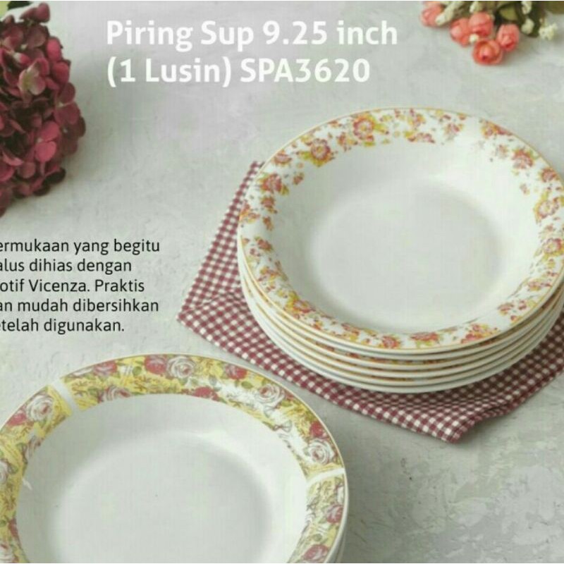1 lusin Piring makan SPA3620 vicenza 9inch Original 100% Asli