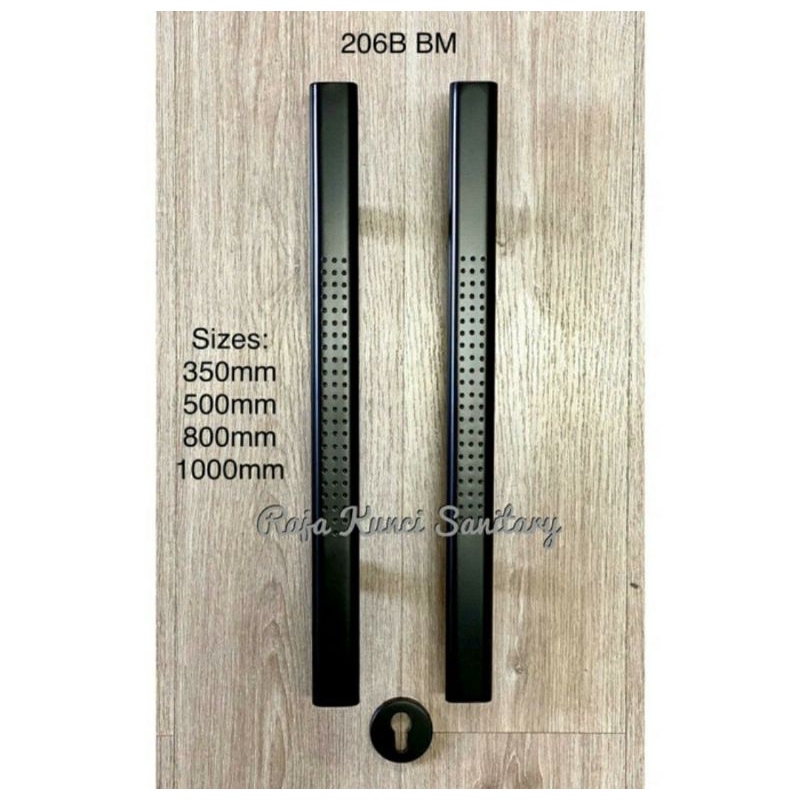 Pull Handle SES 206 B-80 CM Matt Black/Hitam/Tarikan Pintu/Gagang Pintu