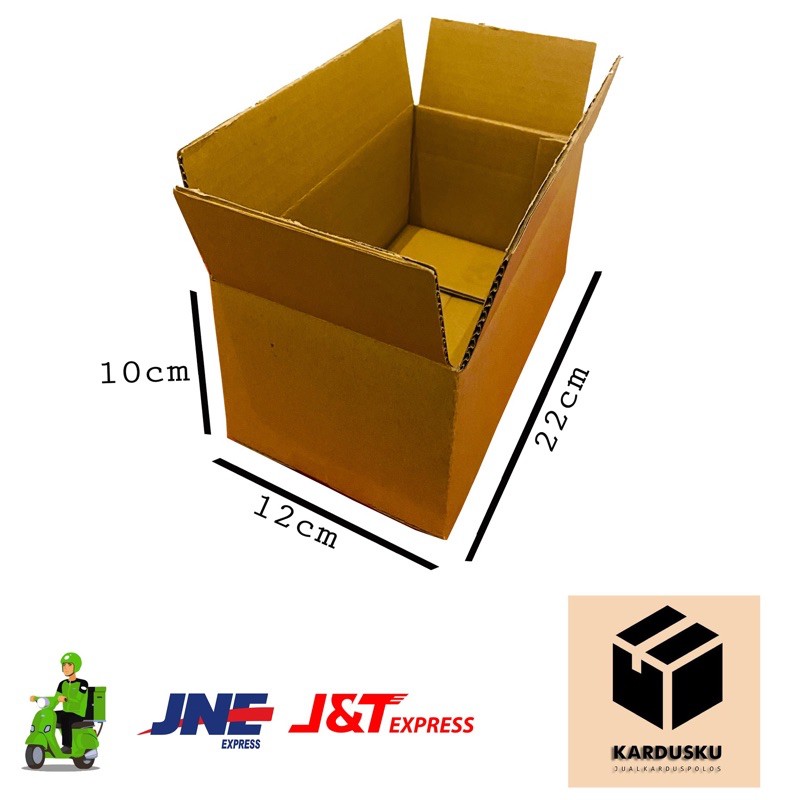 

kardus box polos baru single wall uk 22x12x10 cm