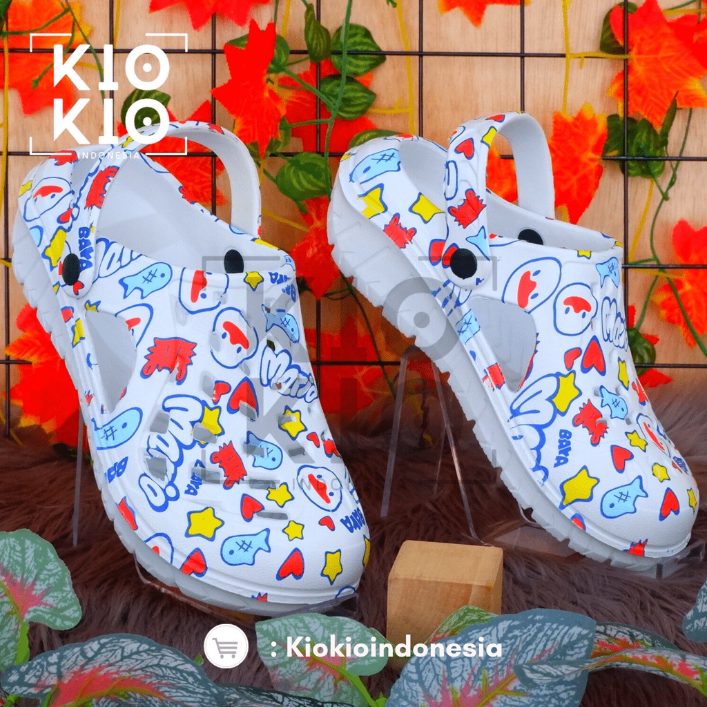 Sandal Duck Pria Wanita Printing / Sendal baim / Sepatu Sandal New Motif