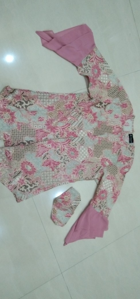 Blouse Batik Galis Lawasan Klasik Baby Pink Bg132