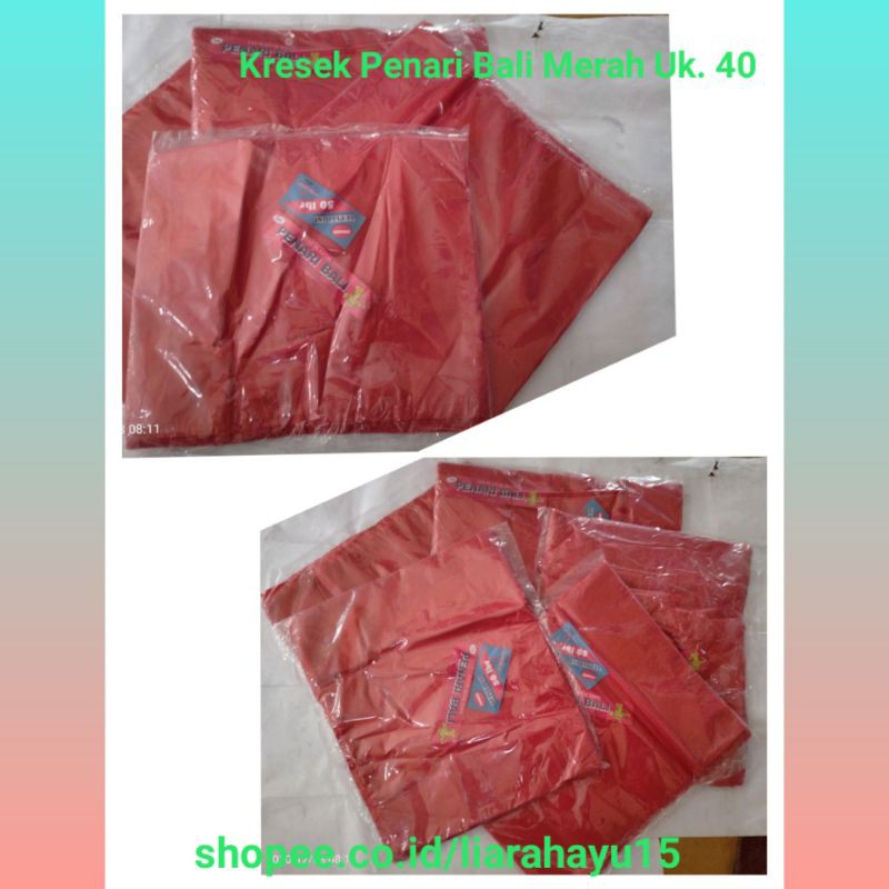 GROSIR Kantong kresek merah besar tebal penari bali ukuran 40 kresek murah PALANG TUBAN TBN