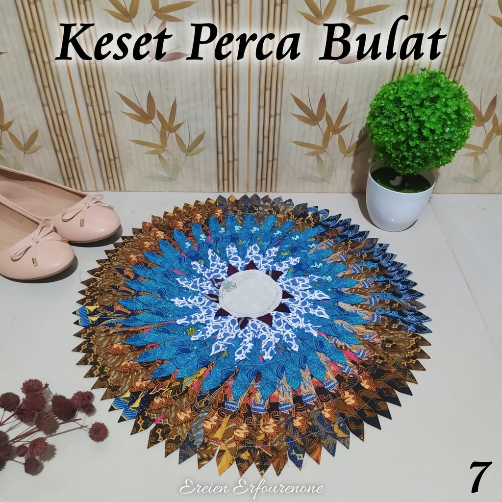 KESET PERCA BULAT BISA PILIH MOTIF  | TAPLAK MEJA BULAT KAIN PERCA | KESET BULAT MURAH | TAPLAK BULA