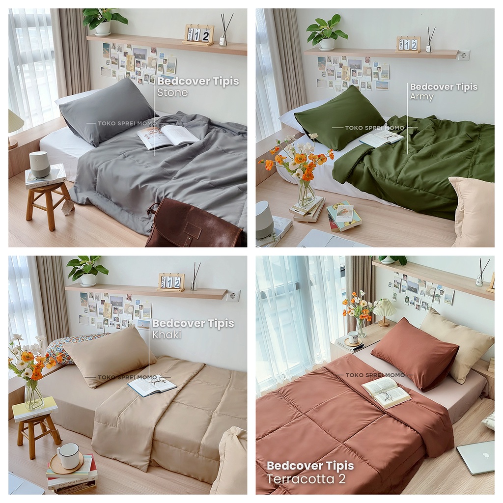 Bedcover Polos Single Microtex - Selimut Saja