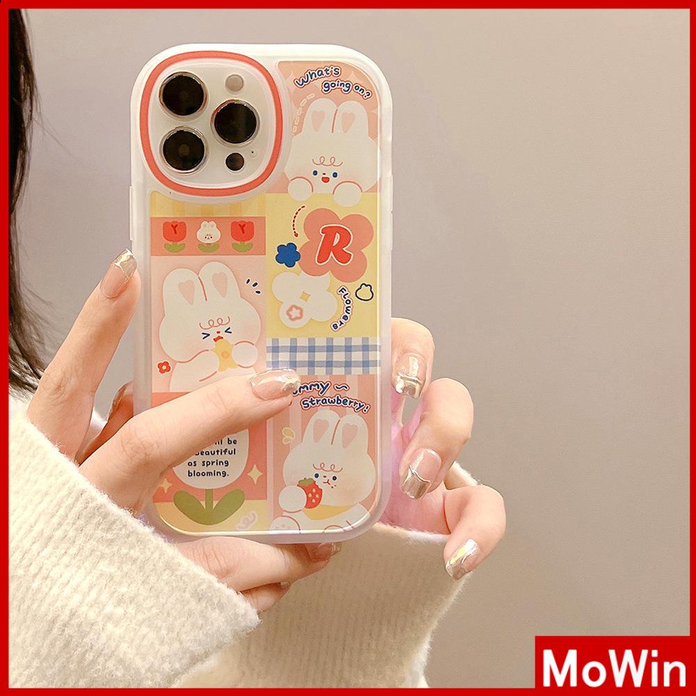 iPhone Case Silicone Soft Case Clear Case TPU Airbag Shockproof Full Coverage Protection Camera Pink Rabbit Cute For iPhone 13 Pro Max iPhone 12 Pro Max iPhone 11 iPhone 7 Plus