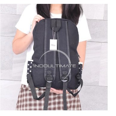 Tas Ransel Wanita IM JS-507 Kanvas / Tas Backpack Kanvas Import/ Tas Sekolah Anak / BACKPACK Wanita